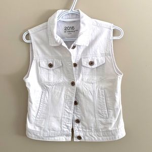 White Denim Vest